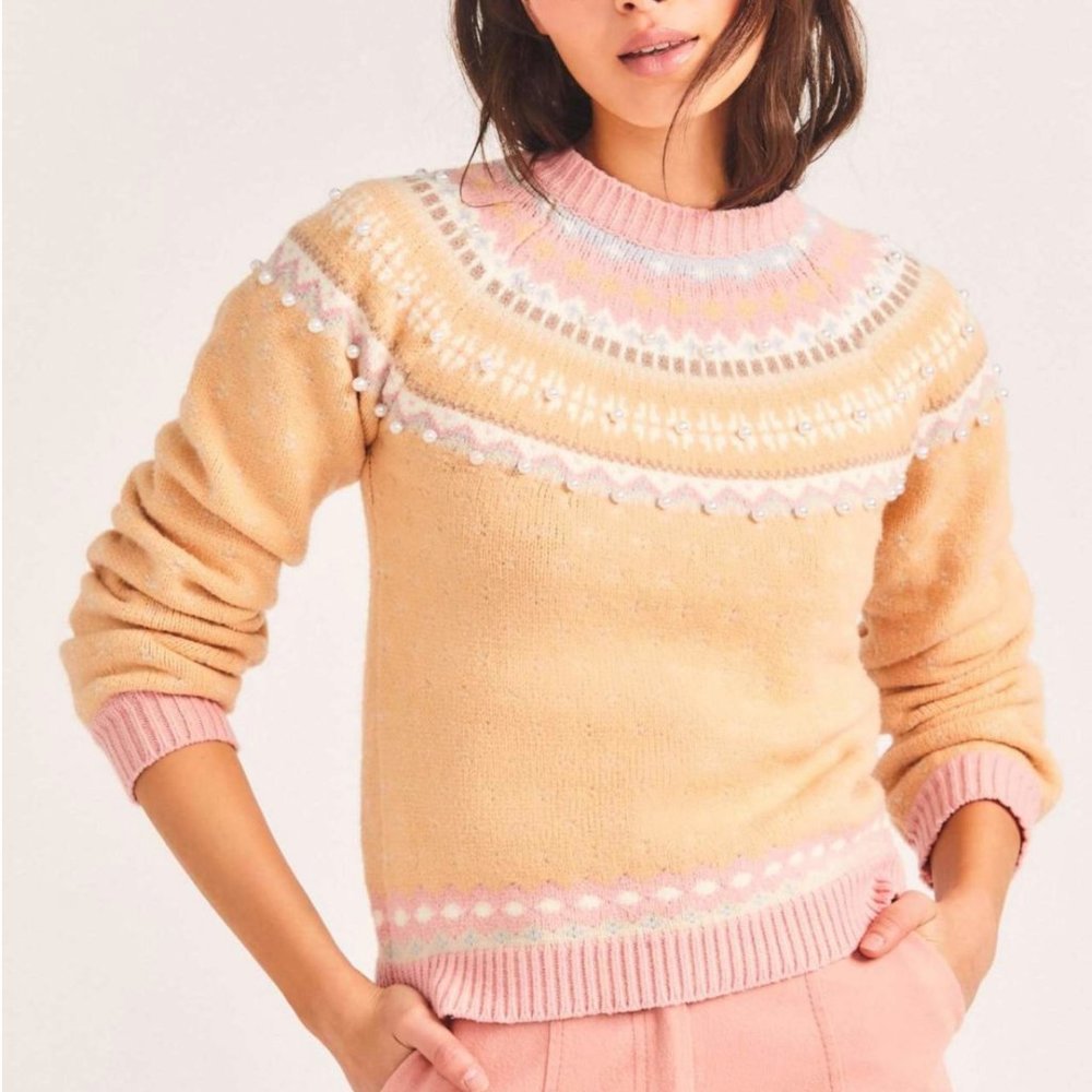 Loveshackfancy Women's Crawley Slim Pullover-NEW